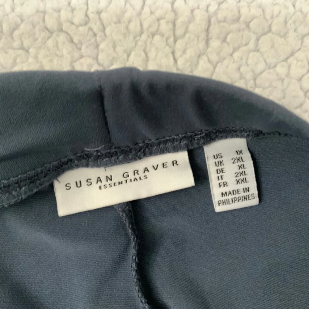 Susan Graver Women's Blue Straight Leg Pants - Picture 4 of 9